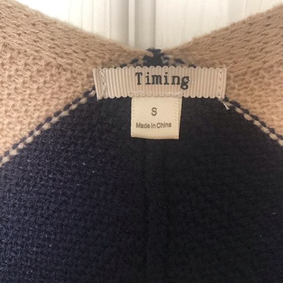 Black Stripe sweater Cardigan Cover up top - Picture 3 of 7